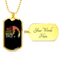 Reel Cool Dad Fishing Dad Necklace Stainless Steel or 18k Gold Dog Tag 24" Chain-Express Your Love Gifts