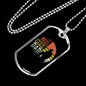 Reel Cool Dad Fishing Dad Necklace Stainless Steel or 18k Gold Dog Tag 24" Chain-Express Your Love Gifts