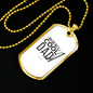 Reel Cool Dad Fishing Rod Necklace Stainless Steel or 18k Gold Dog Tag 24" Chain-Express Your Love Gifts