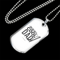 Reel Cool Dad Fishing Rod Necklace Stainless Steel or 18k Gold Dog Tag 24" Chain-Express Your Love Gifts