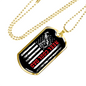 Reel Cool Dad Flag Fishing Necklace Stainless Steel or 18k Gold Dog Tag 24" Chain-Express Your Love Gifts