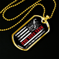 Reel Cool Dad Flag Fishing Necklace Stainless Steel or 18k Gold Dog Tag 24" Chain-Express Your Love Gifts