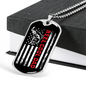Reel Cool Dad Flag Fishing Necklace Stainless Steel or 18k Gold Dog Tag 24" Chain-Express Your Love Gifts