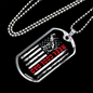 Reel Cool Dad Flag Fishing Necklace Stainless Steel or 18k Gold Dog Tag 24" Chain-Express Your Love Gifts