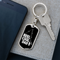 Reel Cool Dad Hook Fishing Keychain Stainless Steel or 18k Gold Dog Tag Keyring-Express Your Love Gifts