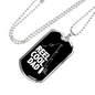 Reel Cool Dad Hook Fishing Necklace Stainless Steel or 18k Gold Dog Tag 24" Chain-Express Your Love Gifts