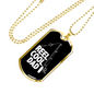 Reel Cool Dad Hook Fishing Necklace Stainless Steel or 18k Gold Dog Tag 24" Chain-Express Your Love Gifts