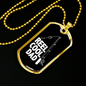 Reel Cool Dad Hook Fishing Necklace Stainless Steel or 18k Gold Dog Tag 24" Chain-Express Your Love Gifts