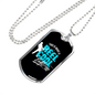 Reel Cool Dad Looks Like Dog Tag Stainless Steel or 18k Gold 24" Chain-Express Your Love Gifts