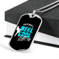 Reel Cool Dad Looks Like Dog Tag Stainless Steel or 18k Gold 24" Chain-Express Your Love Gifts