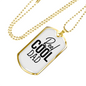 Reel Cool Dad Necklace Stainless Steel or 18k Gold Dog Tag 24" Chain-Express Your Love Gifts