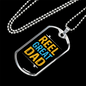 Reel Great Dad Fishing Necklace Stainless Steel or 18k Gold Dog Tag 24" Chain-Express Your Love Gifts