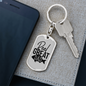 Reel Great Dad Fishing Plain Keychain Stainless Steel or 18k Gold Dog Tag Keyring-Express Your Love Gifts