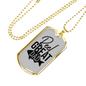 Reel Great Dad Necklace Stainless Steel or 18k Gold Dog Tag 24" Chain-Express Your Love Gifts