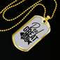 Reel Great Dad Necklace Stainless Steel or 18k Gold Dog Tag 24" Chain-Express Your Love Gifts