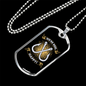 Reel Happy Fishing Necklace Stainless Steel or 18k Gold Dog Tag 24" Chain-Express Your Love Gifts