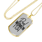 Reel Women Fish Fishing Necklace Stainless Steel or 18k Gold Dog Tag 24" Chain-Express Your Love Gifts