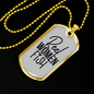 Reel Women Fish Fishing Necklace Stainless Steel or 18k Gold Dog Tag 24" Chain-Express Your Love Gifts