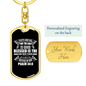 Refuge In Him Psalm 34:8 Keychain Stainless Steel or 18k Gold Dog Tag Keyring-Express Your Love Gifts
