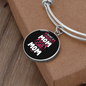 Regular Cat Mom Bracelet Stainless Steel or 18k Gold Circle Bangle-Express Your Love Gifts