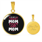 Regular Cat Mom Circle Necklace Stainless Steel or 18k Gold 18-22"-Express Your Love Gifts