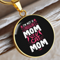 Regular Cat Mom Circle Necklace Stainless Steel or 18k Gold 18-22"-Express Your Love Gifts