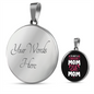 Regular Cat Mom Circle Necklace Stainless Steel or 18k Gold 18-22"-Express Your Love Gifts
