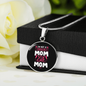 Regular Cat Mom Circle Necklace Stainless Steel or 18k Gold 18-22"-Express Your Love Gifts