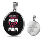 Regular Cat Mom Circle Necklace Stainless Steel or 18k Gold 18-22"-Express Your Love Gifts