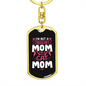 Regular Cat Mom Keychain Stainless Steel or 18k Gold Dog Tag Keyring-Express Your Love Gifts