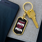 Regular Cat Mom Keychain Stainless Steel or 18k Gold Dog Tag Keyring-Express Your Love Gifts