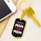 Regular Cat Mom Keychain Stainless Steel or 18k Gold Dog Tag Keyring-Express Your Love Gifts