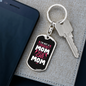 Regular Cat Mom Keychain Stainless Steel or 18k Gold Dog Tag Keyring-Express Your Love Gifts