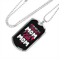 Regular Cat Mom Necklace Stainless Steel or 18k Gold Dog Tag 24" Chain-Express Your Love Gifts
