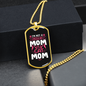Regular Cat Mom Necklace Stainless Steel or 18k Gold Dog Tag 24" Chain-Express Your Love Gifts