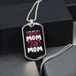 Regular Cat Mom Necklace Stainless Steel or 18k Gold Dog Tag 24" Chain-Express Your Love Gifts