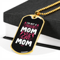 Regular Cat Mom Necklace Stainless Steel or 18k Gold Dog Tag 24" Chain-Express Your Love Gifts