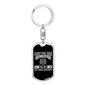 Regular Hunting Dad Keychain Stainless Steel or 18k Gold Dog Tag Keyring-Express Your Love Gifts