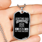 Regular Hunting Dad Necklace Stainless Steel or 18k Gold Dog Tag 24" Chain-Express Your Love Gifts