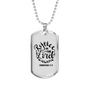 Rejoice In The Lord Christian Necklace Stainless Steel or 18k Gold Dog Tag 24" Chain-Express Your Love Gifts
