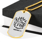 Rejoice In The Lord Christian Necklace Stainless Steel or 18k Gold Dog Tag 24" Chain-Express Your Love Gifts