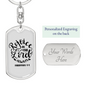 Rejoice In The Lord Philippians 4:4 Keychain Stainless Steel or 18k Gold Dog Tag Keyring-Express Your Love Gifts