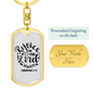 Rejoice In The Lord Philippians 4:4 Keychain Stainless Steel or 18k Gold Dog Tag Keyring-Express Your Love Gifts