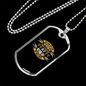 Rely On God Everyday Christian Necklace Stainless Steel or 18k Gold Dog Tag 24" Chain-Express Your Love Gifts