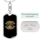 Rely On God Everyday Keychain Stainless Steel or 18k Gold Dog Tag Keyring-Express Your Love Gifts