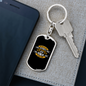 Relying On God Keychain Stainless Steel or 18k Gold Dog Tag Keyring-Express Your Love Gifts
