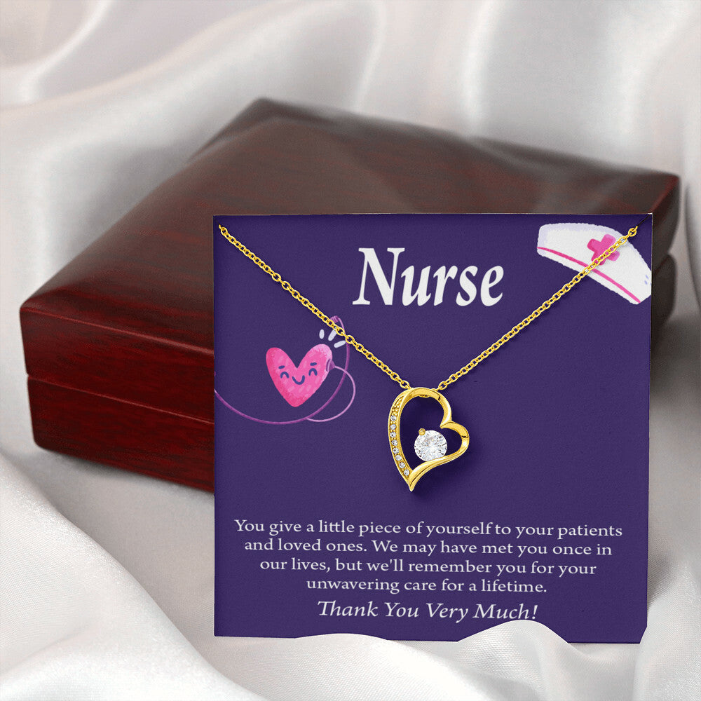 Remarkable Nurse Healthcare Medical Worker Nurse Appreciation Gift Forever Necklace w Message Card-Express Your Love Gifts