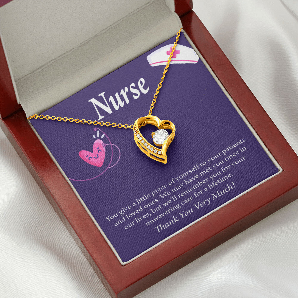 Remarkable Nurse Healthcare Medical Worker Nurse Appreciation Gift Forever Necklace w Message Card-Express Your Love Gifts