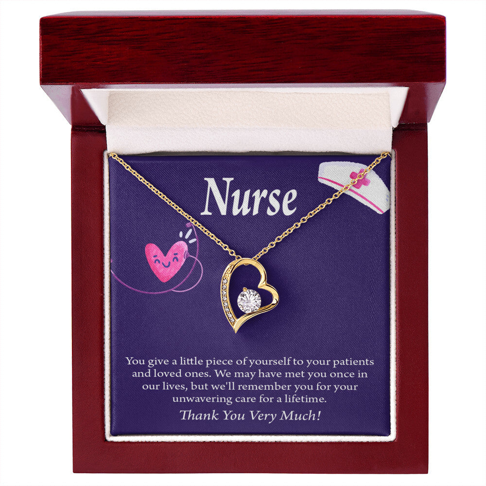 Remarkable Nurse Healthcare Medical Worker Nurse Appreciation Gift Forever Necklace w Message Card-Express Your Love Gifts