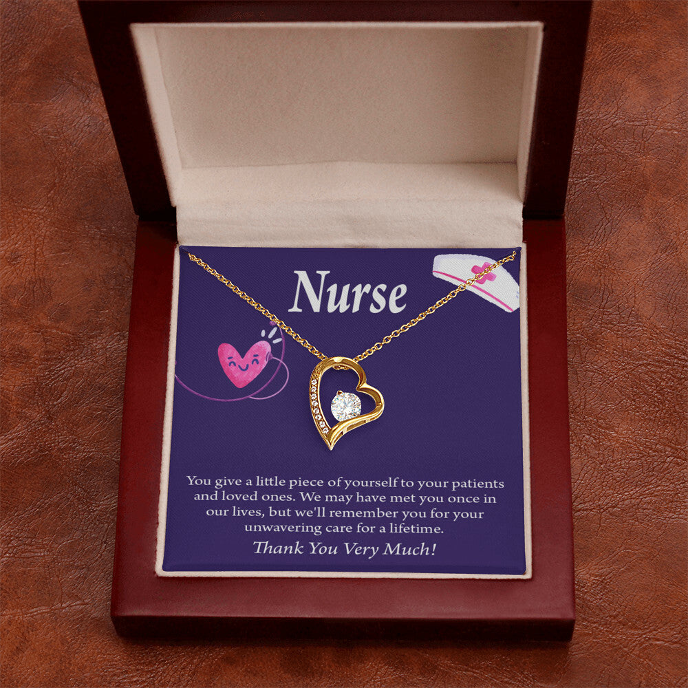 Remarkable Nurse Healthcare Medical Worker Nurse Appreciation Gift Forever Necklace w Message Card-Express Your Love Gifts